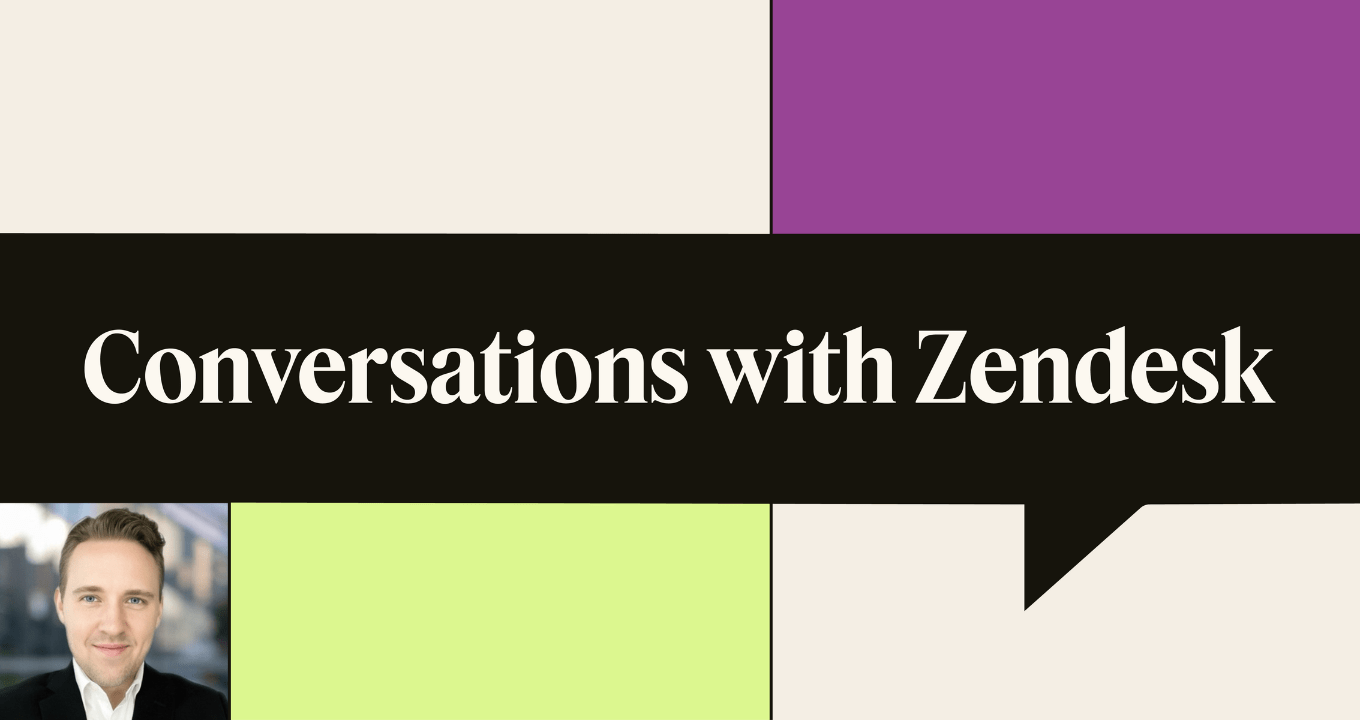 Conversations with Zendesk logo featuring Joey Edwards-Lebair