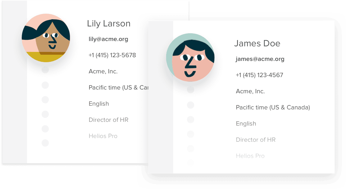 Product screen: User details